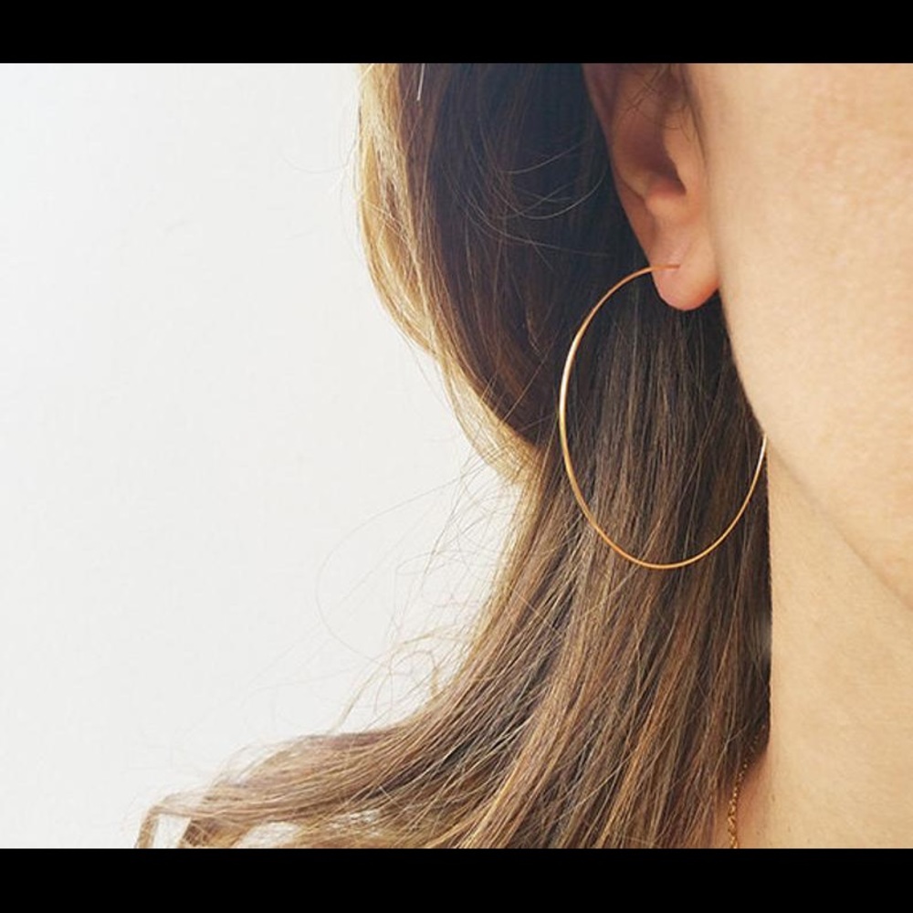 4 pair gold hoops